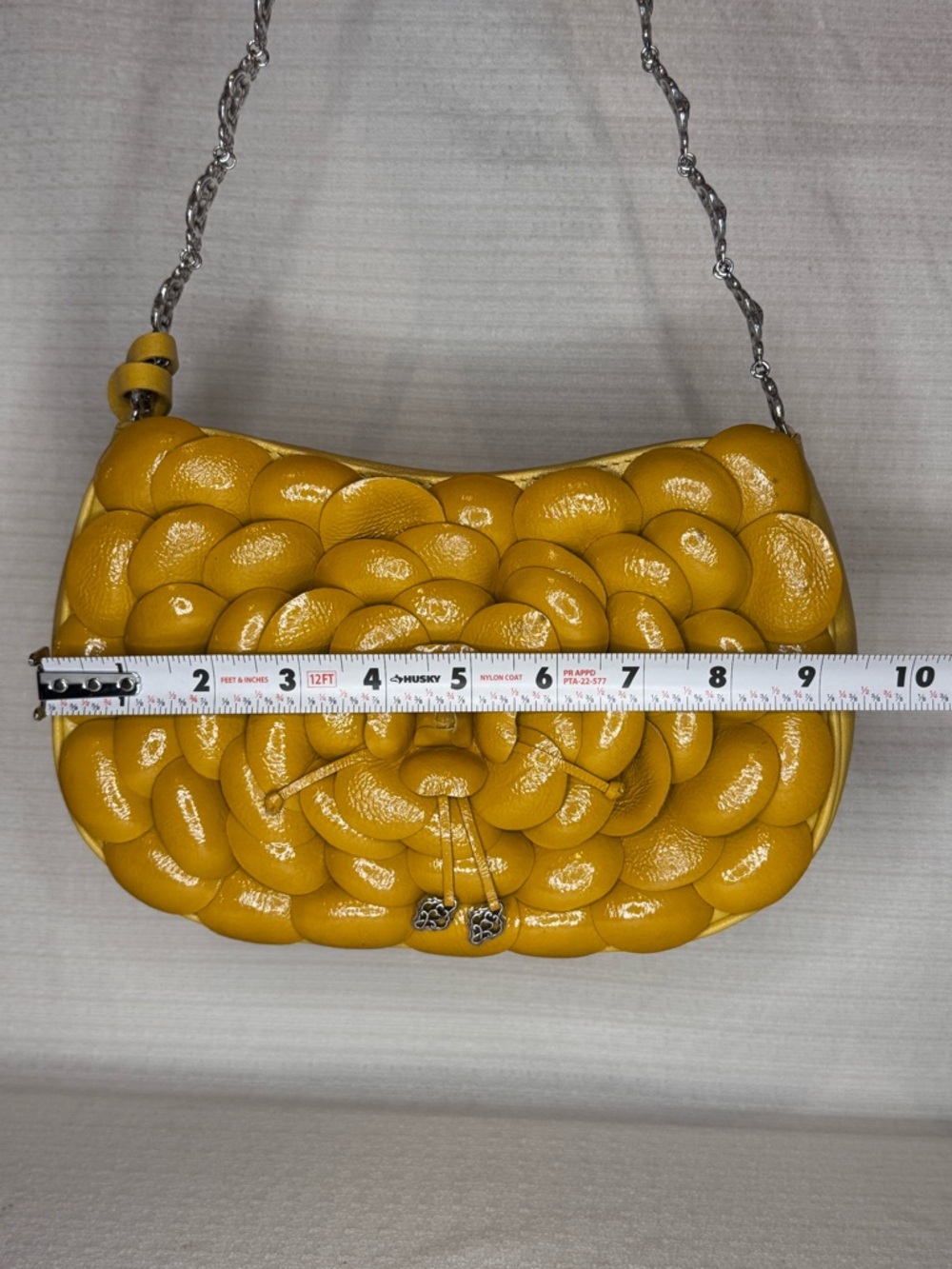 Brighton Mustard Yellow Quilted Floral Leather Shoulder Bag - Picture 11 of 11
